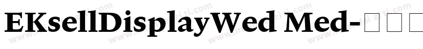 EKsellDisplayWed Med字体转换